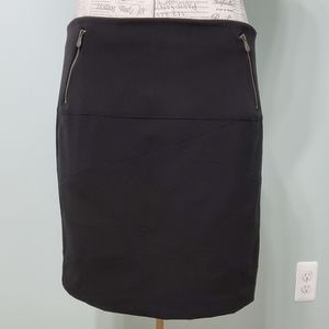 Nicole Miller Black Skirt with Zipper Pockets 12